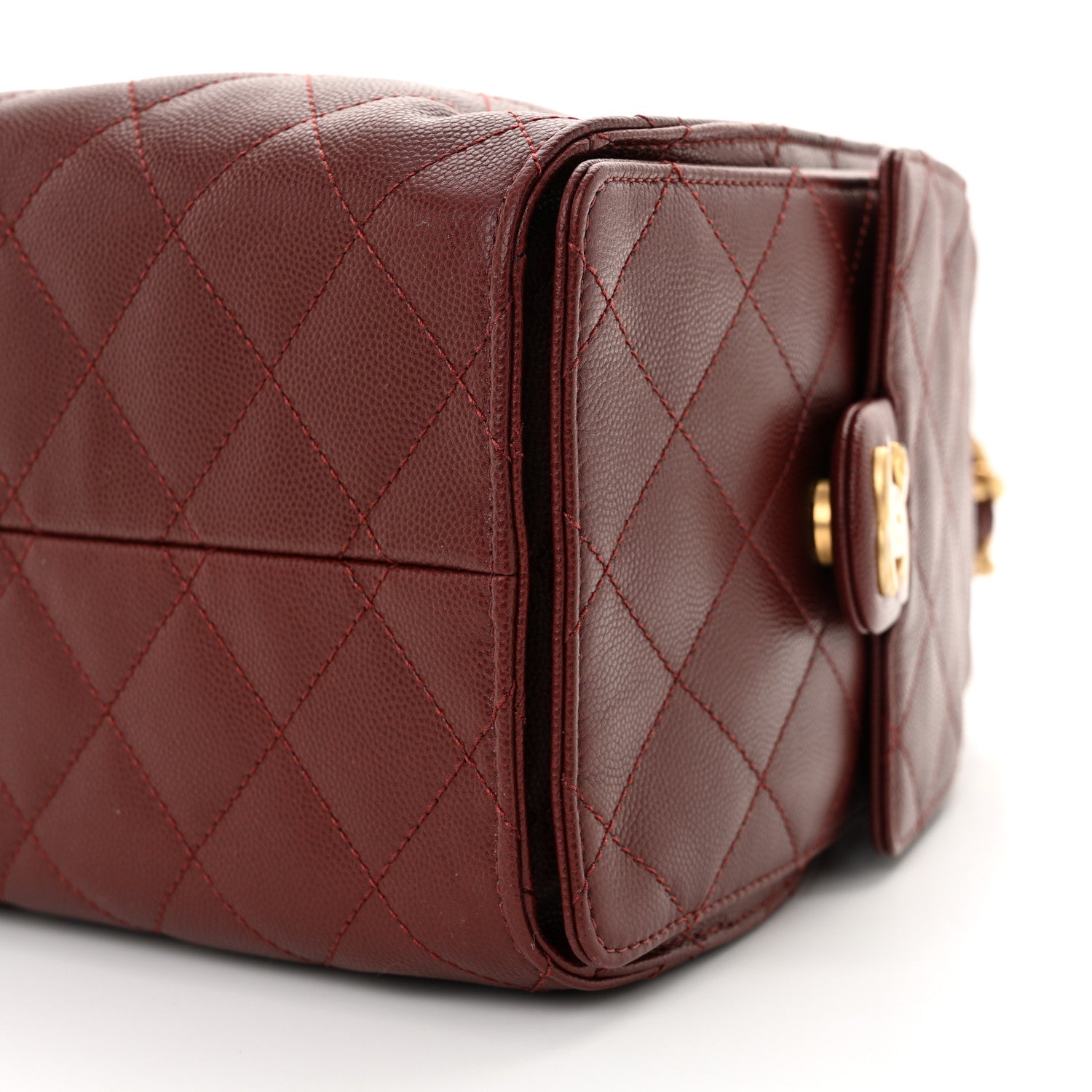 Chanel Caviar Quilted Small Chanel 25 Handbag Burgundy 10 of 10
