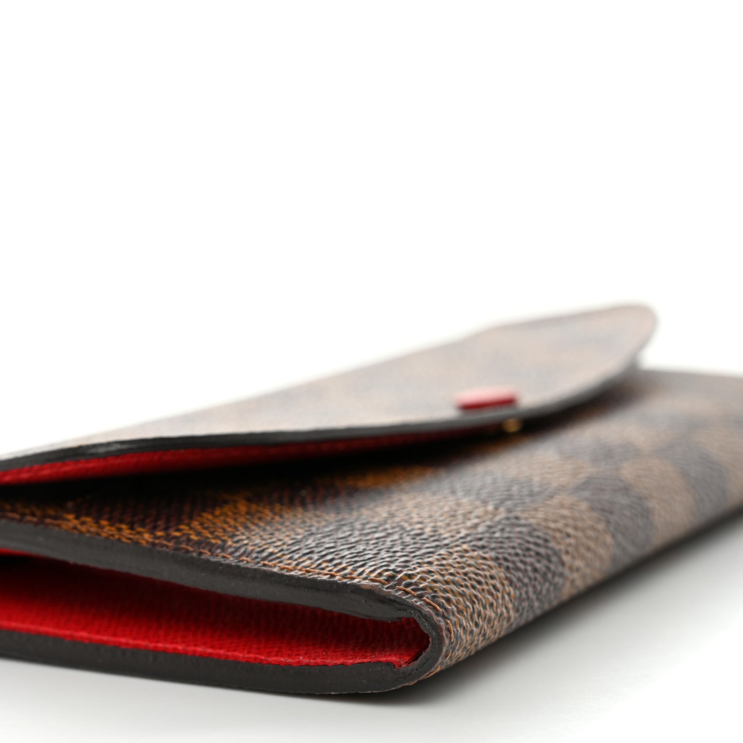Damier Ebene Emilie Wallet Red