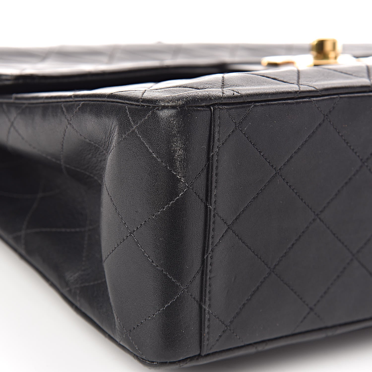 Chanel Lambskin Quilted XL Jumbo Single Flap Black 8 of 13