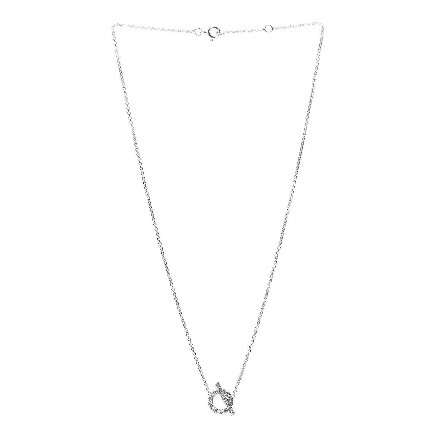 18K White Gold Diamond Finesse Pendant Necklace