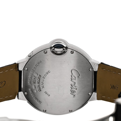 Cartier 18K White Gold Diamond Pave Bezel 37mm Ballon Bleu De Cartier Moonphase Automatic Watch 4 of 4