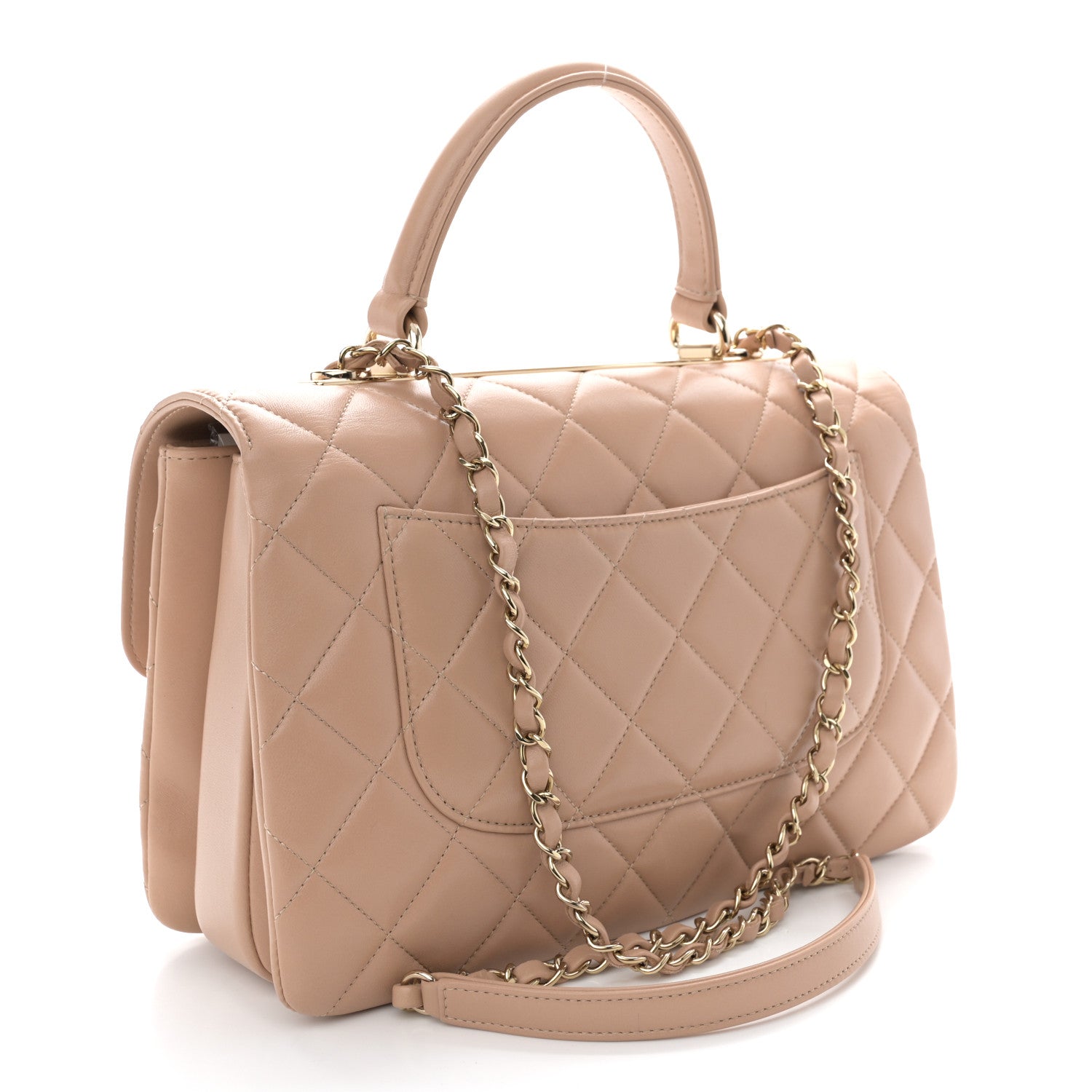 Chanel Lambskin Quilted Medium Trendy CC Flap Dual Handle Bag Beige 3 of 11