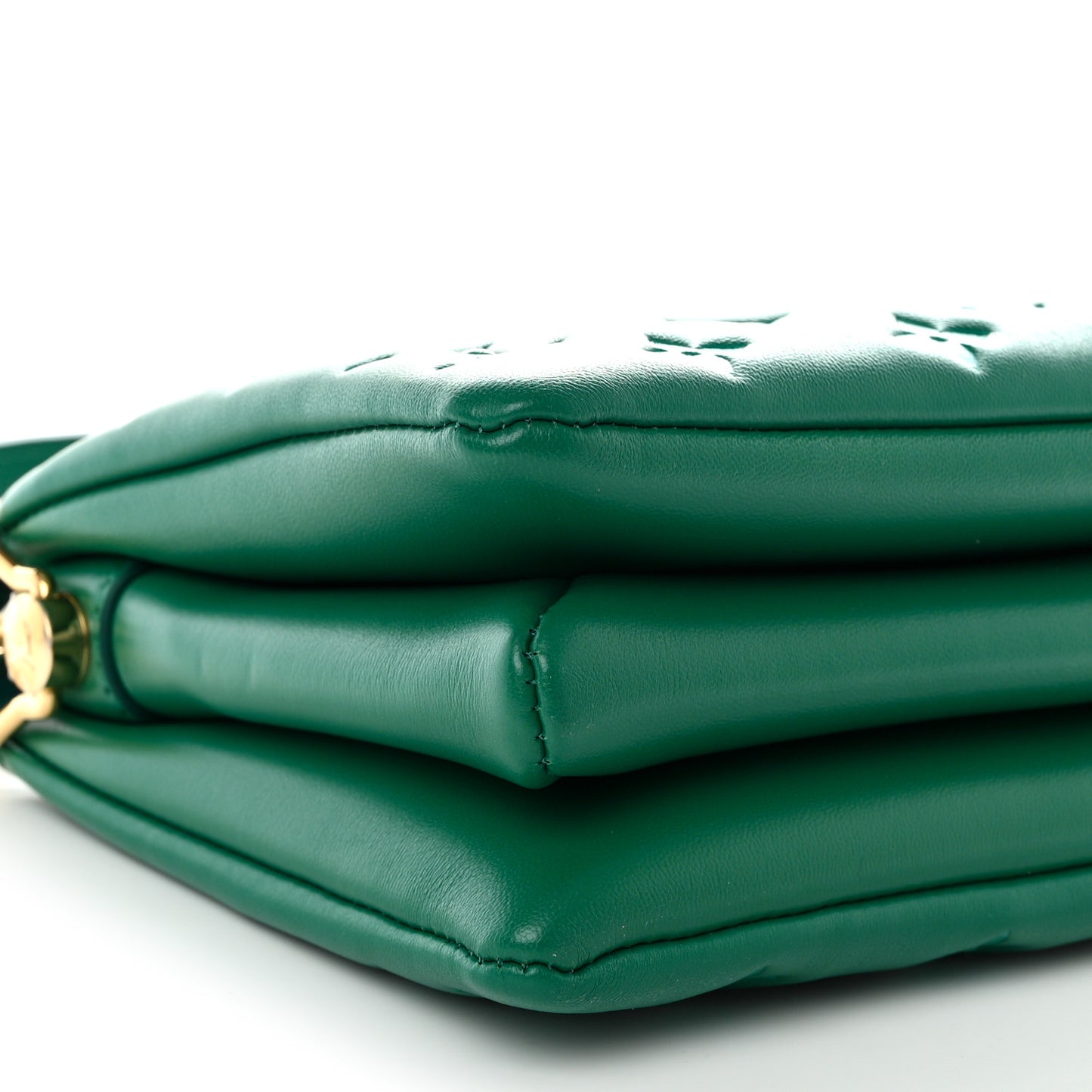 Lambskin Embossed Monogram Coussin BB Emeraude