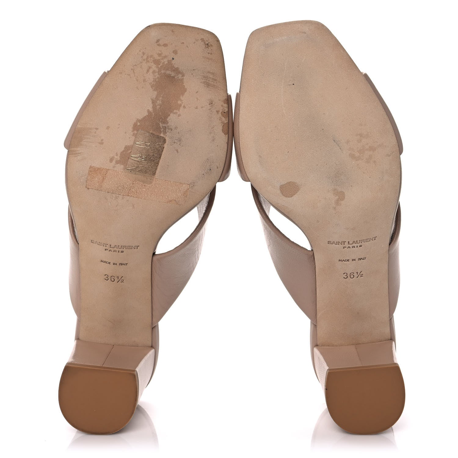 Saint Laurent Calfskin LouLou 70 Mules 36.5 Nude 5 of 9