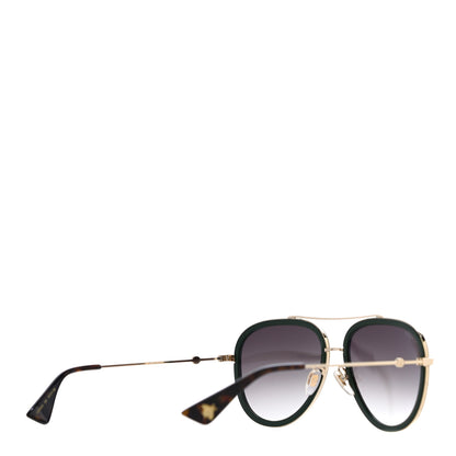 Gucci Web Aviator Sunglasses GG0062S Green Red 3 of 7