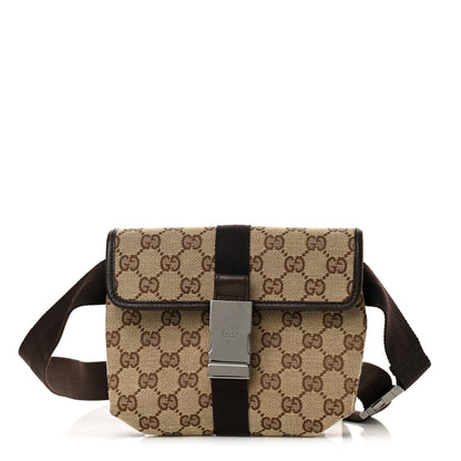 Gucci Monogram Waist Pouch Bag Dark Brown 1 of 13