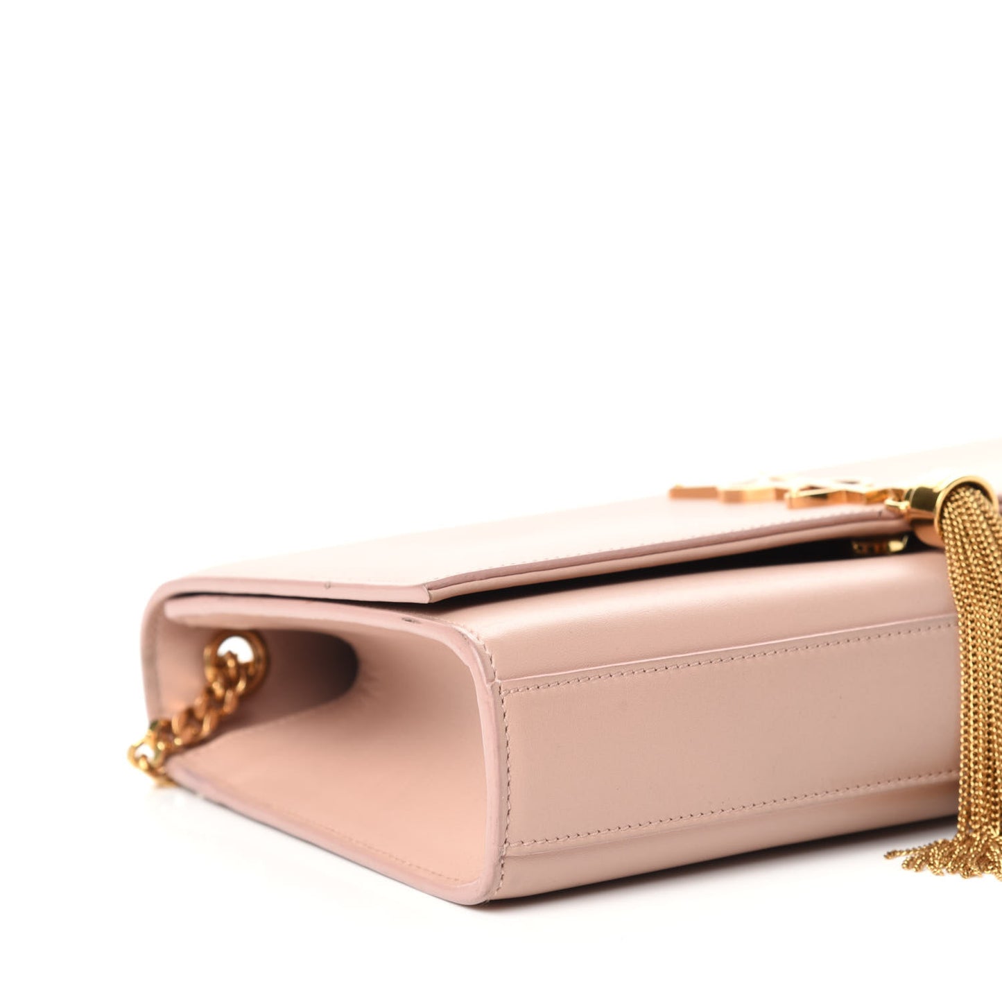 Smooth Calfskin Medium Classic Monogram Kate Tassel Satchel Pink