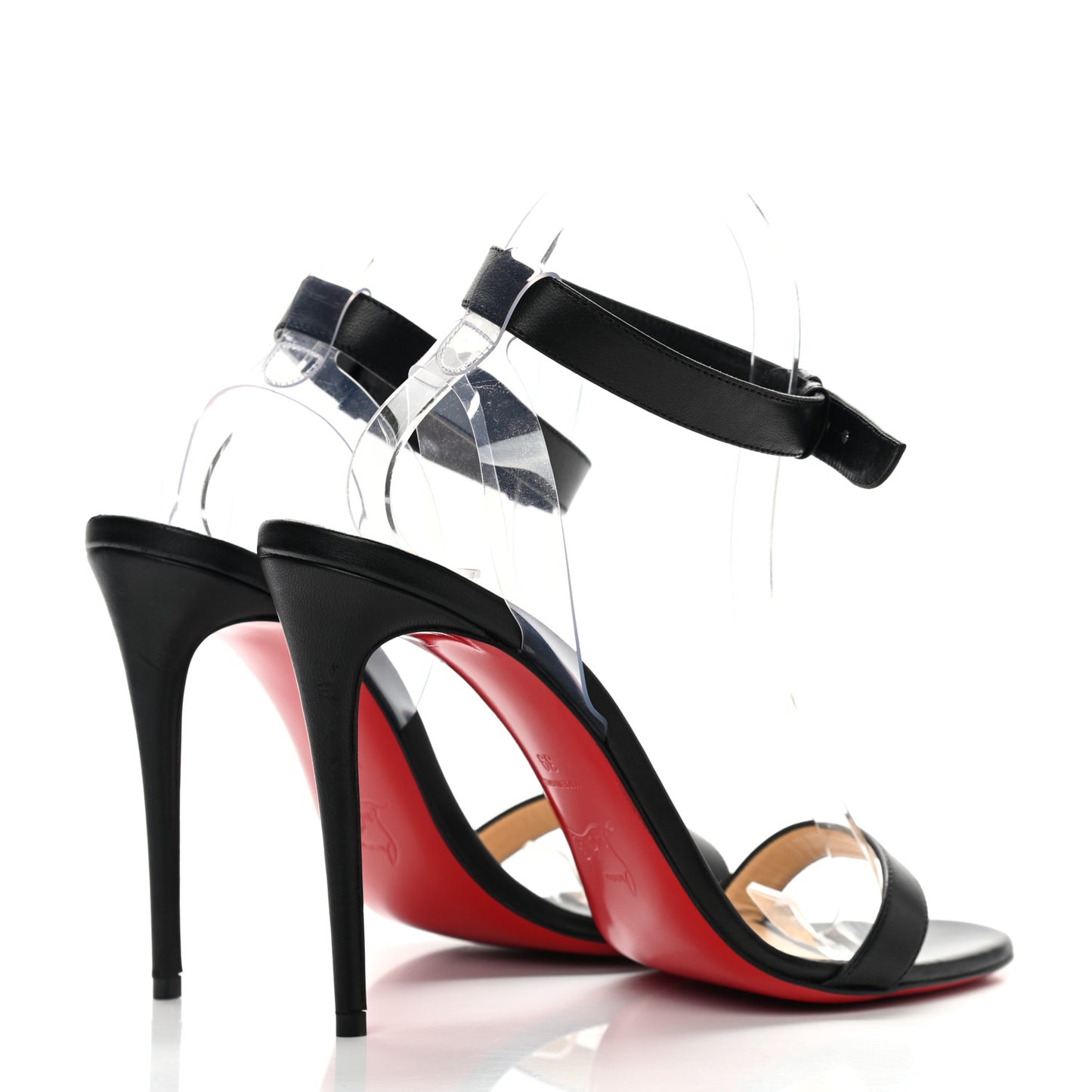 Shiny Nappa PVC Jonatina 100 Sandals 39 Black