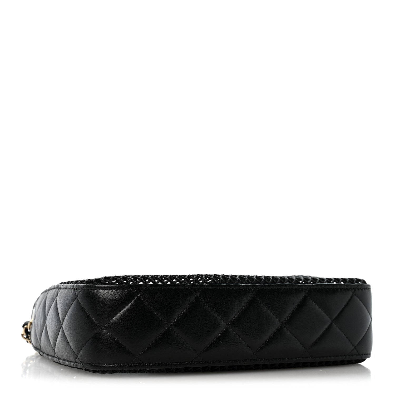 Chanel Mesh Shiny Lambskin Clutch With Chain Black 4 of 11