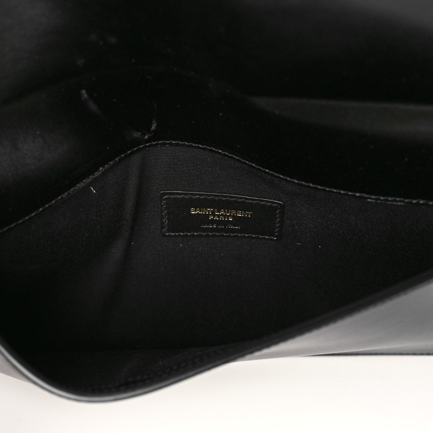 Smooth Shiny Calfskin Monogram Uptown Pouch Black