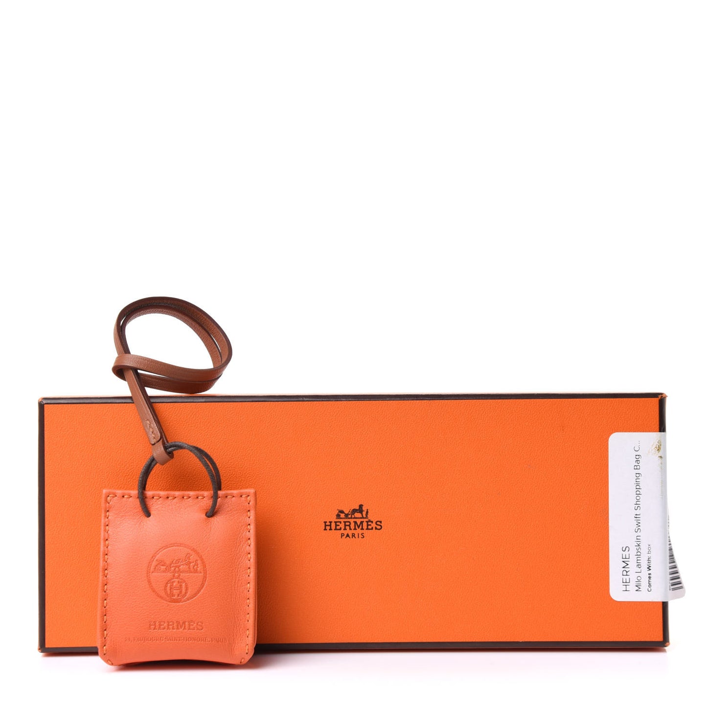Milo Lambskin Swift Shopping Bag Charm Feu Gold