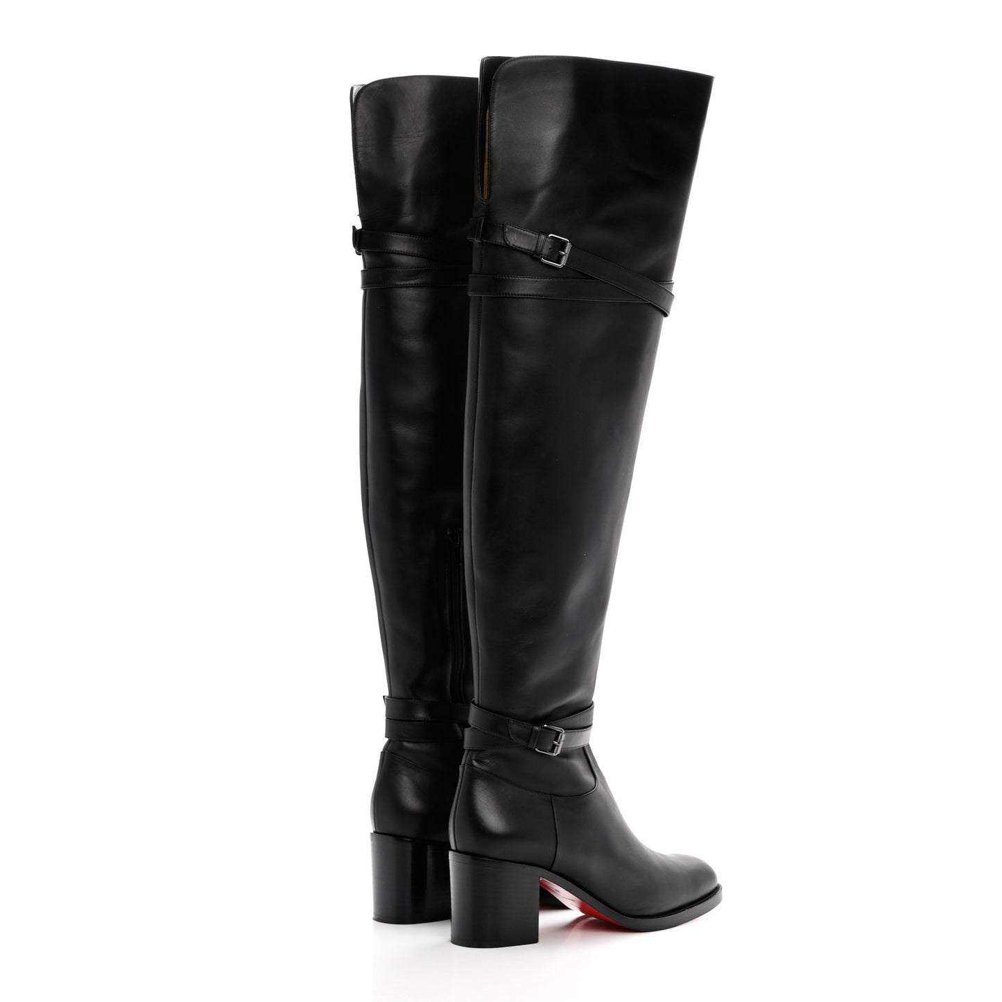 Calfskin Karialta 70 Over The Knee Boots 40.5 Black