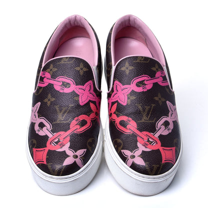 Louis Vuitton Monogram Bay Slip On Harbor Sneakers 39.5 Rose Ballerine Poppy 5 of 10