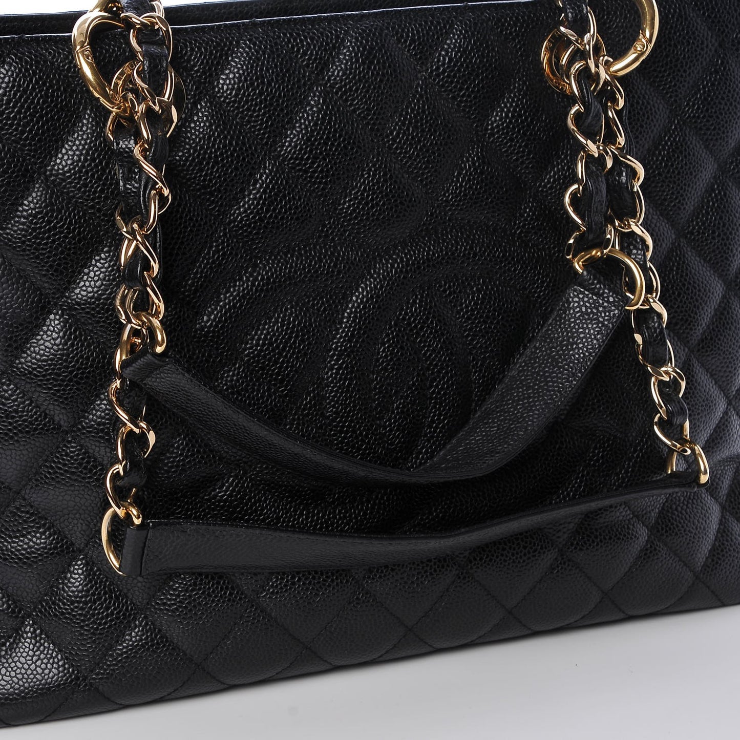 Caviar Quilted Grand Shopping Tote GST Black