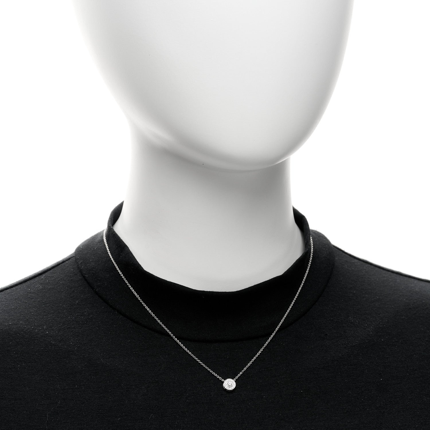 Tiffany Platinum Diamond .16ctw Soleste Pendant Necklace 2 of 5