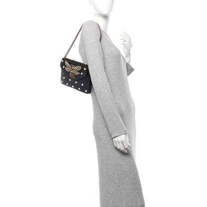 Gucci Nappa Pearl Studded Mini Queen Margaret Broadway Shoulder Bag Black 2 of 10