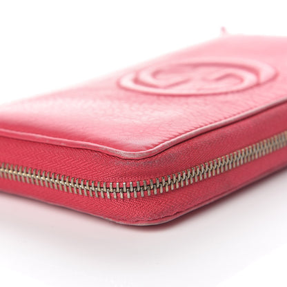 Gucci Pebbled Calfskin Soho Zip Around Wallet Pink 10 of 14