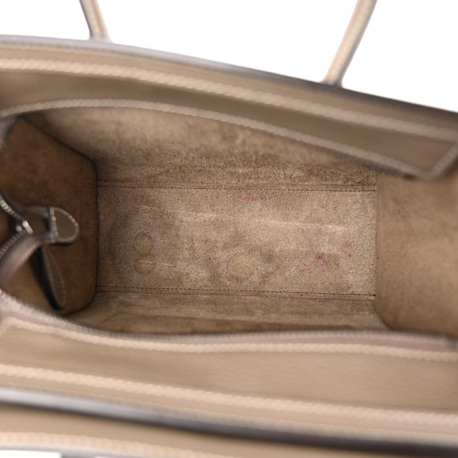 Celine Drummed Calfskin Nano Luggage Souris 5 of 13