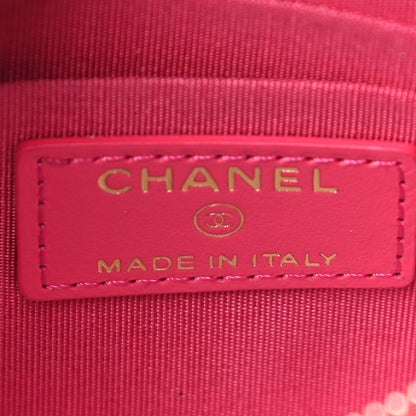 Chanel Caviar Quilted French New Wave Flat Wallet Pouch Pink 6 of 11