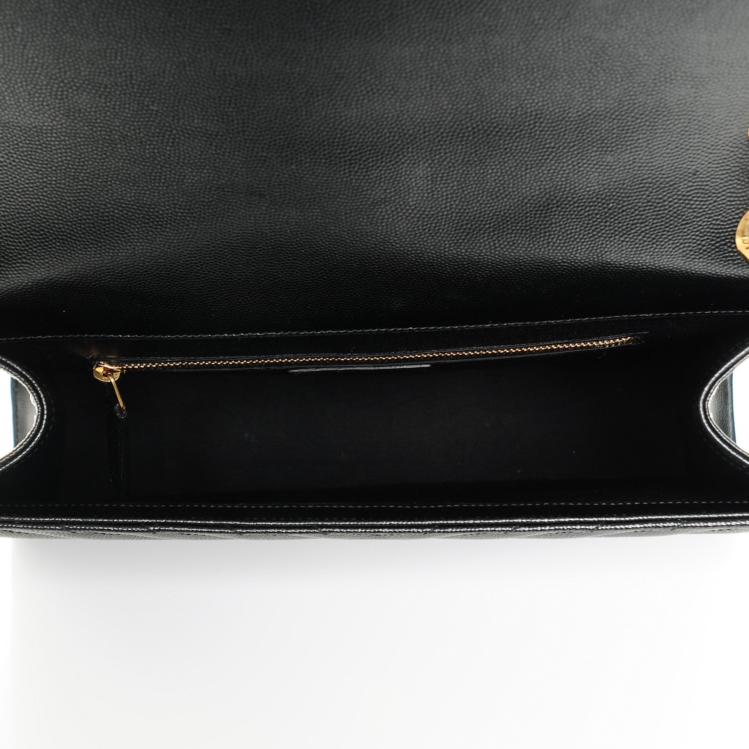 Saint Laurent Grain De Poudre Matelasse Chevron Large Monogram Satchel Black 5 of 6