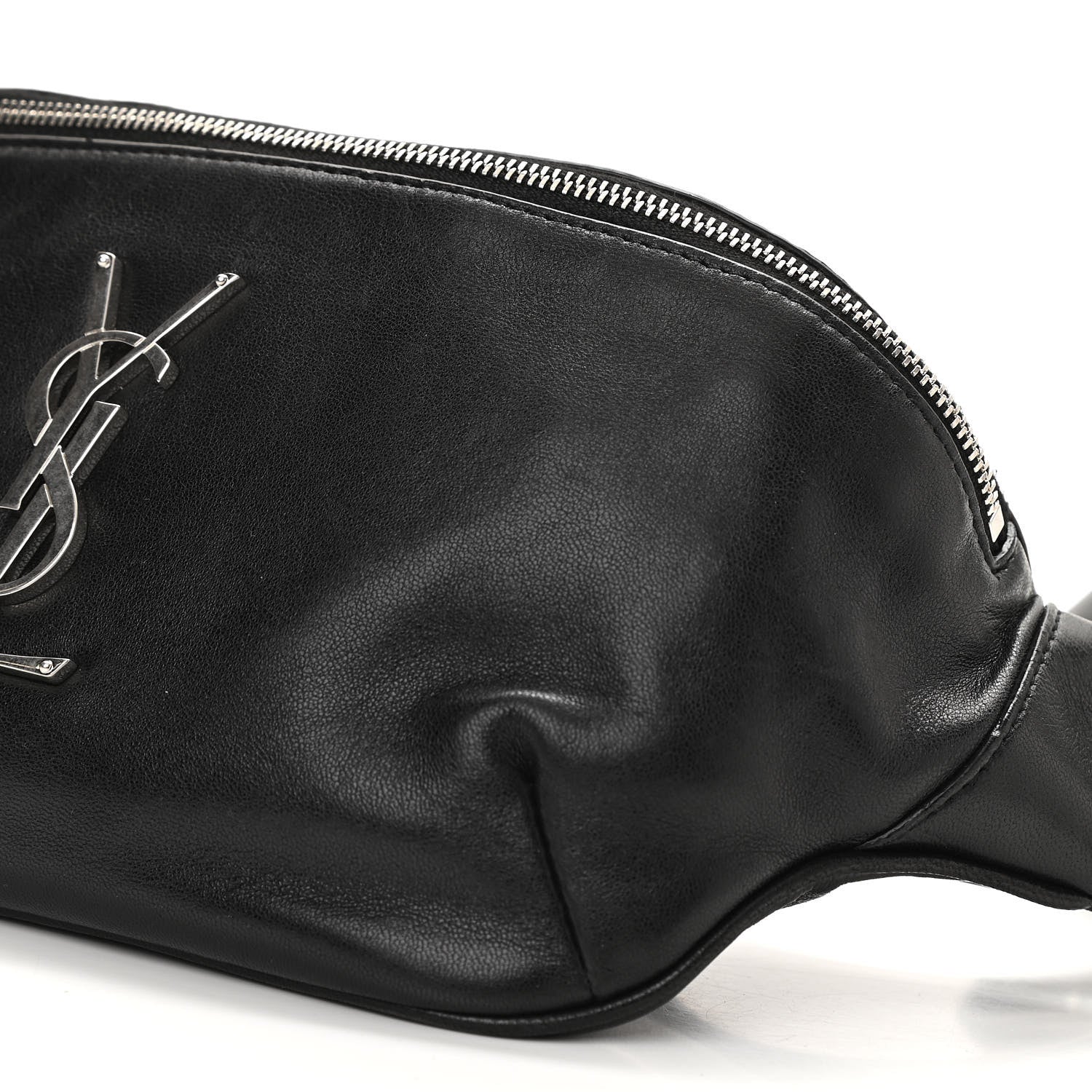 Saint Laurent Calfskin Monogram Belt Bag Black 6 of 10