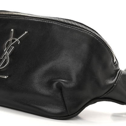 Saint Laurent Calfskin Monogram Belt Bag Black 6 of 10