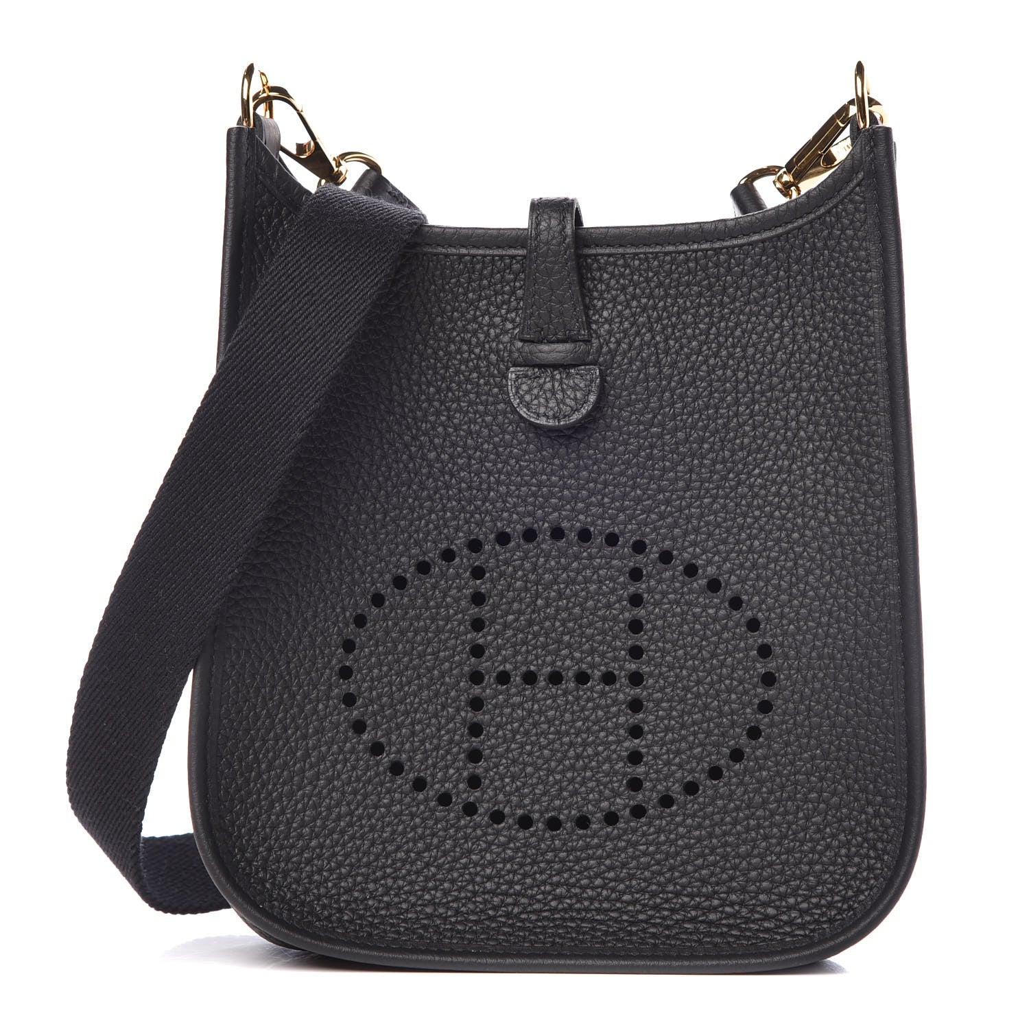 Hermes Taurillon Clemence Evelyne TPM Black 1 of 8