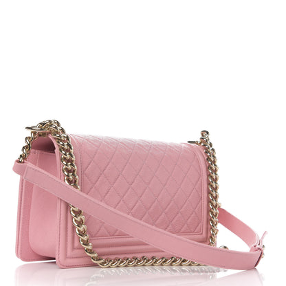 Chanel Caviar Quilted Medium Boy Flap Pink 4 of 18