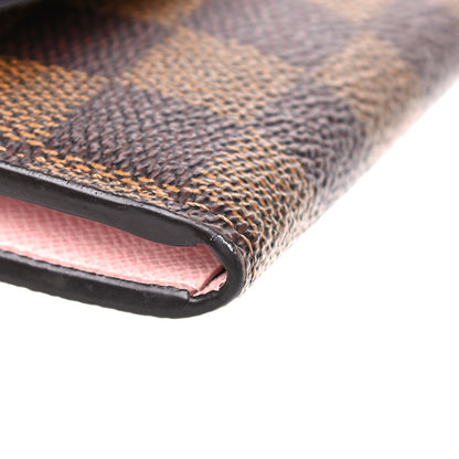 Louis Vuitton Damier Ebene Emilie Wallet Rose Ballerine 14 of 15