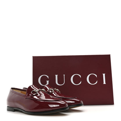 Gucci Vitello Vernice Soft Nappa Womens Jordaan Loafers 36 Rosso Ancora 10 of 10