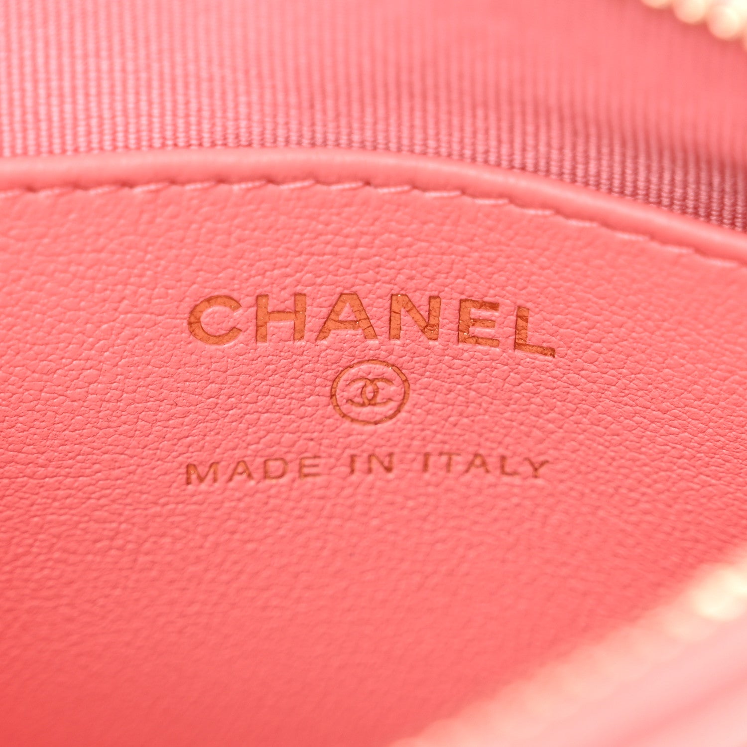 Chanel Shiny Crumpled Lambskin Quilted Mini Clutch With Chain  Pink 6 of 11