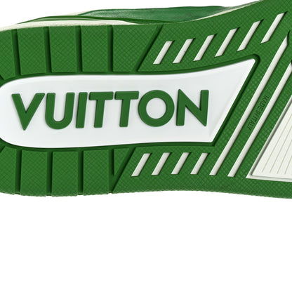 Louis Vuitton Calfskin Monogram Mens LV Trainer Sneakers 9 Green 8 of 9