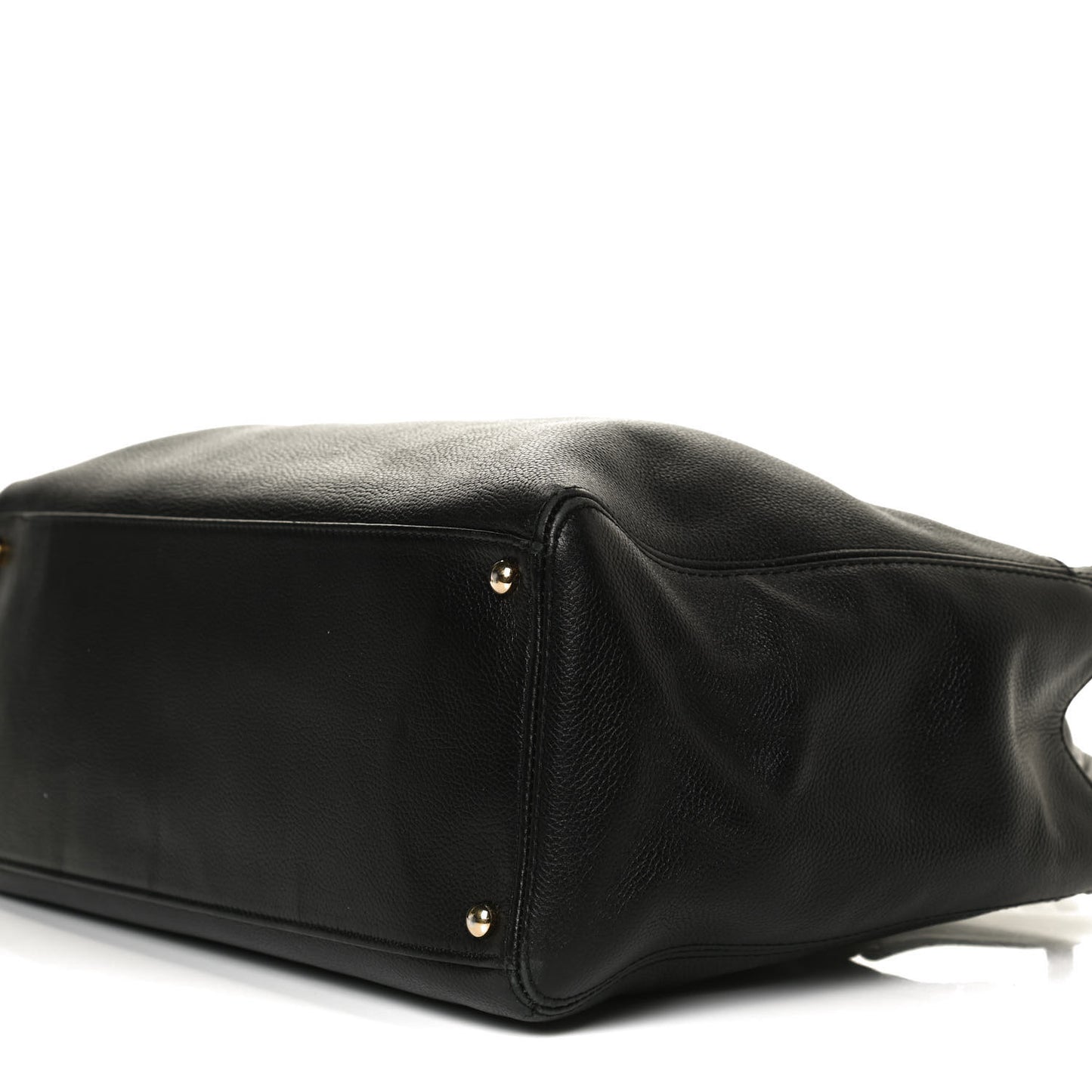 Calfskin Cerf Executive Shopper Tote Black