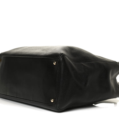 Chanel Calfskin Cerf Executive Shopper Tote Black 10 of 14