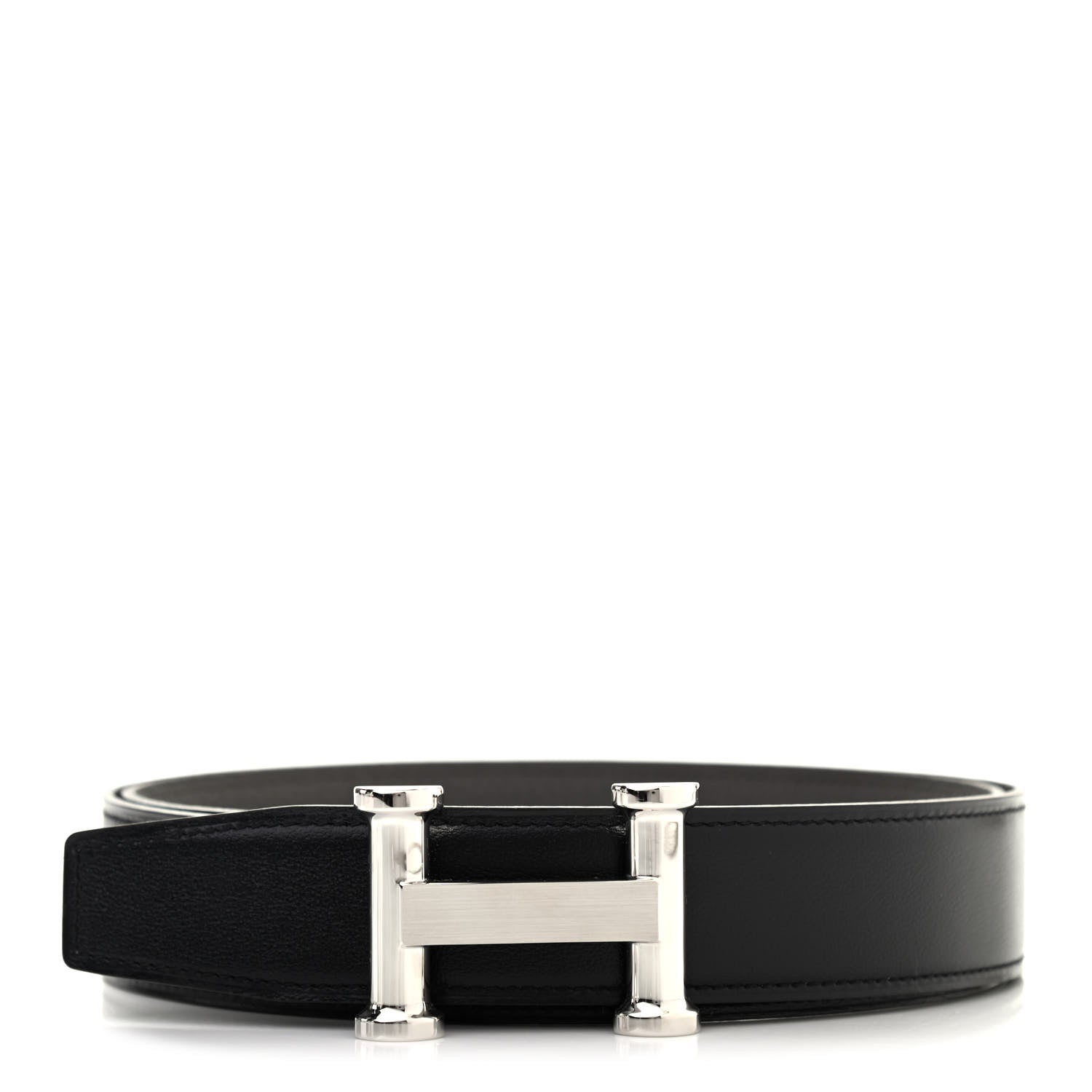 Hermes Box Togo 32mm Angora Belt 90 Black Etain 1 of 5