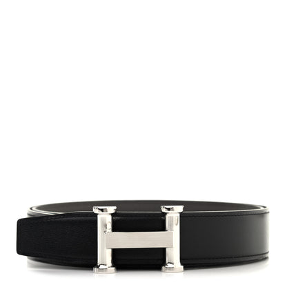 Hermes Box Togo 32mm Angora Belt 90 Black Etain 1 of 5