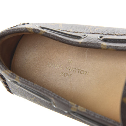 Louis Vuitton Monogram Mens Arizona Car Shoe Moccasin Loafers 12 Macassar 7 of 8