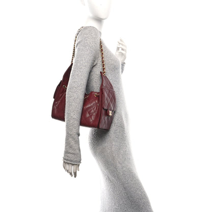 Chanel Caviar Quilted Small Chanel 25 Handbag Burgundy 2 of 10