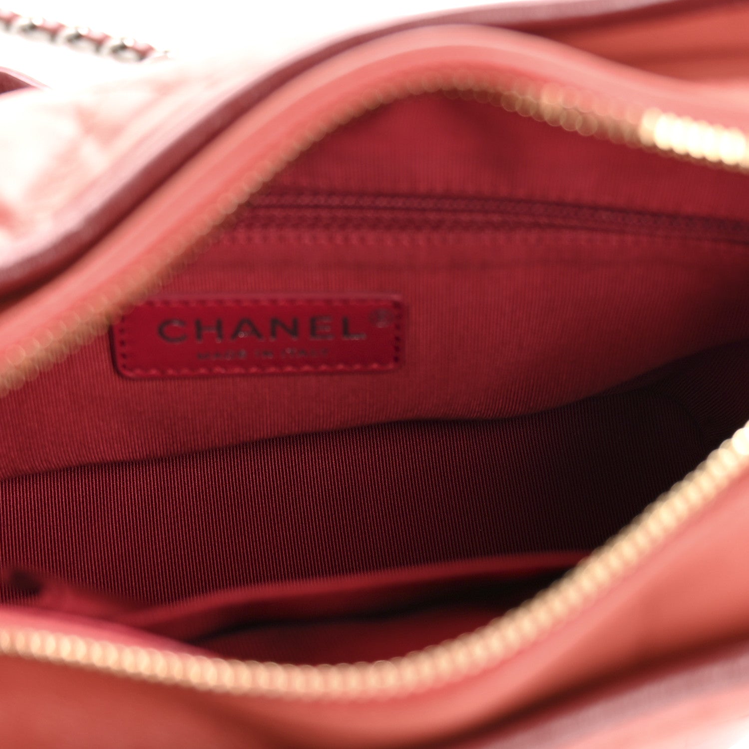 Chanel Aged Calfskin Quilted Small Gabrielle Hobo Red 5 of 12