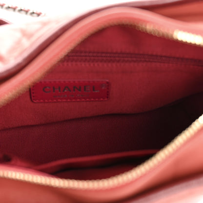 Chanel Aged Calfskin Quilted Small Gabrielle Hobo Red 5 of 12