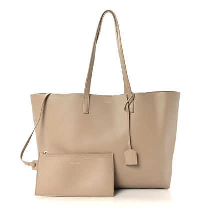 Saint Laurent Calfskin Large Shopping Tote Dark Beige 1 of 12