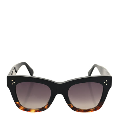 Celine Polarized Acetate Sunglasses CL4004IN Black Havana 2 of 7