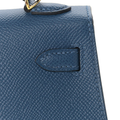 Hermes Epsom Mini Kelly Sellier 20 Deep Blue 13 of 35