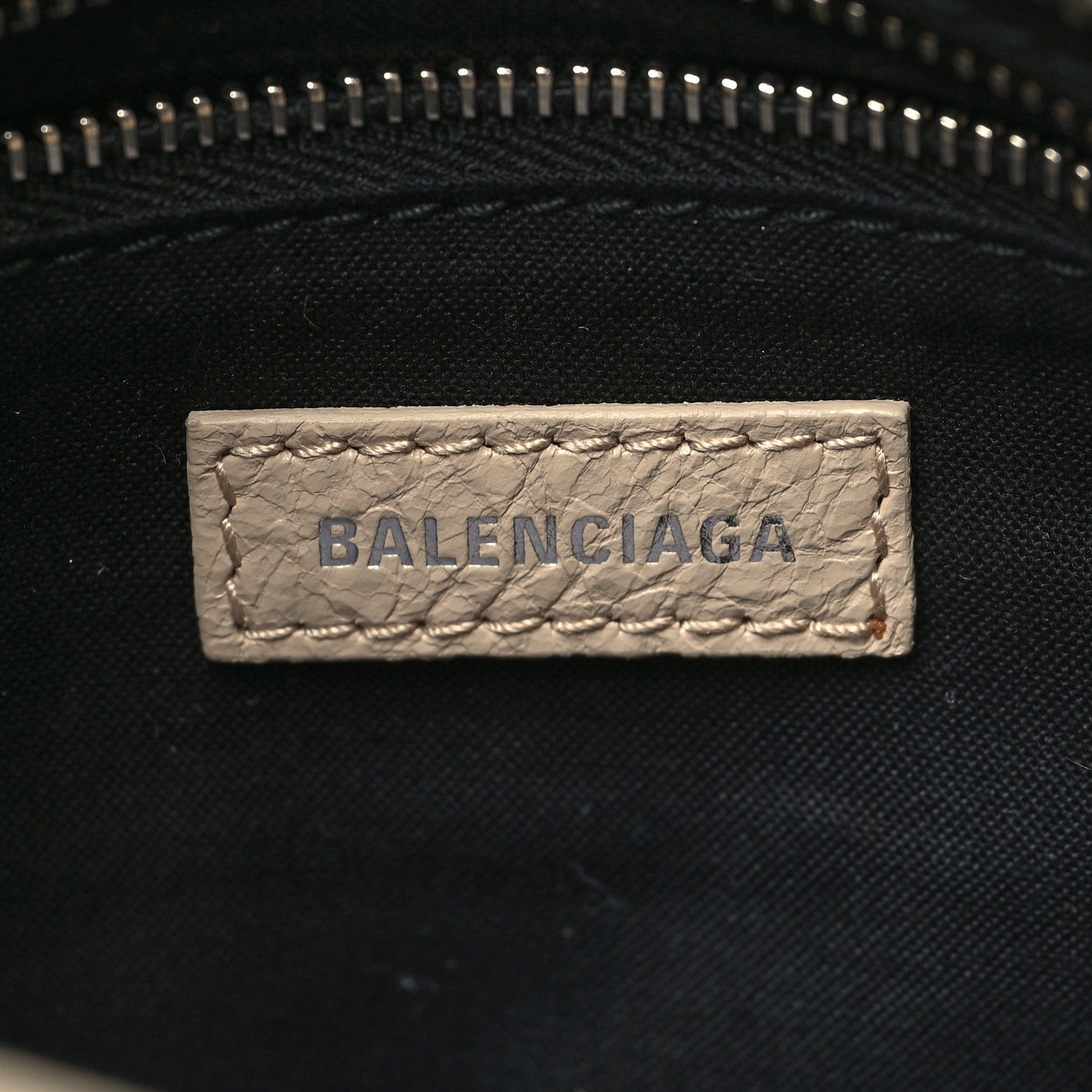 Balenciaga Agneau Classic Silver Hardware Mini City Logo Strap Light Beige Black 7 of 12