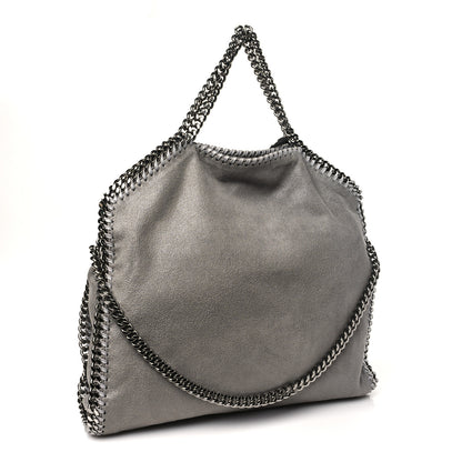 Stella McCartney Shaggy Deer Falabella Fold Over Tote Light Grey 3 of 10