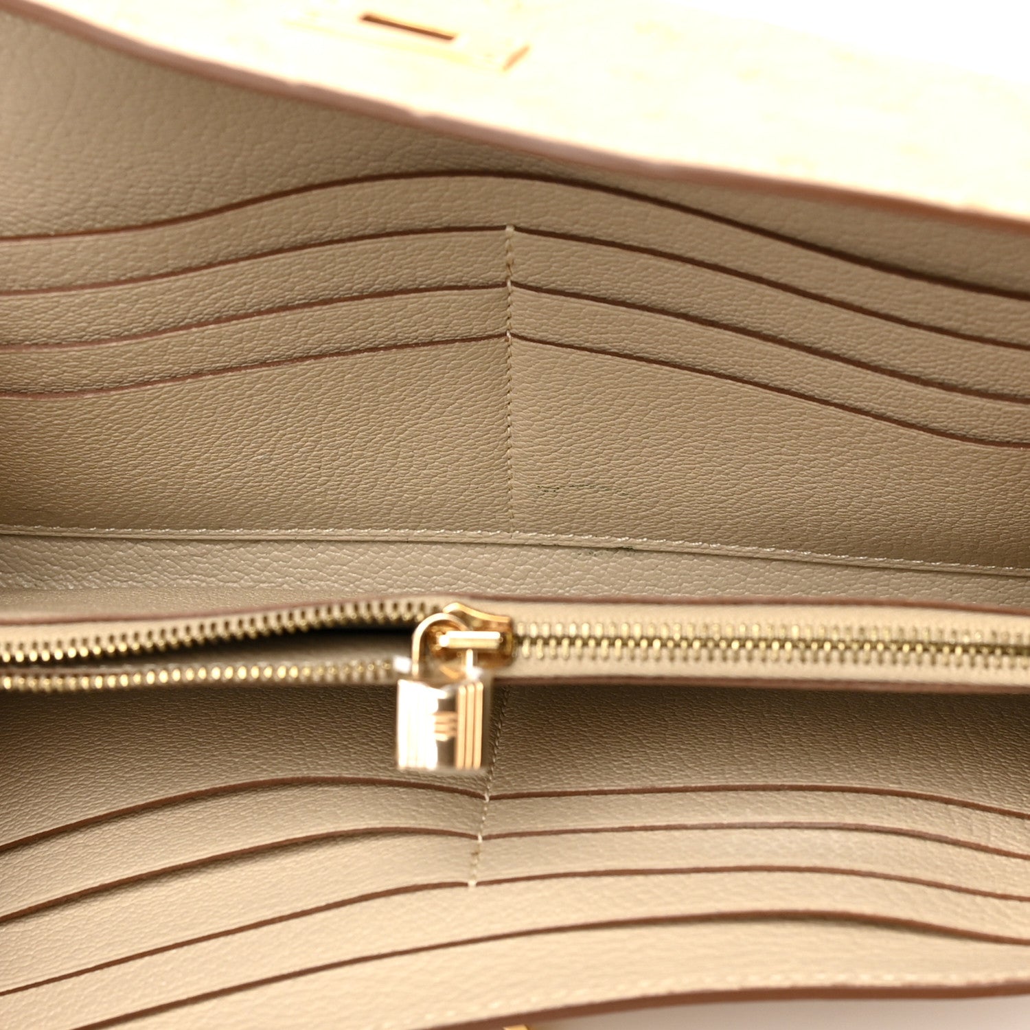 Hermes Ostrich Kelly Longue Wallet Trench 5 of 9