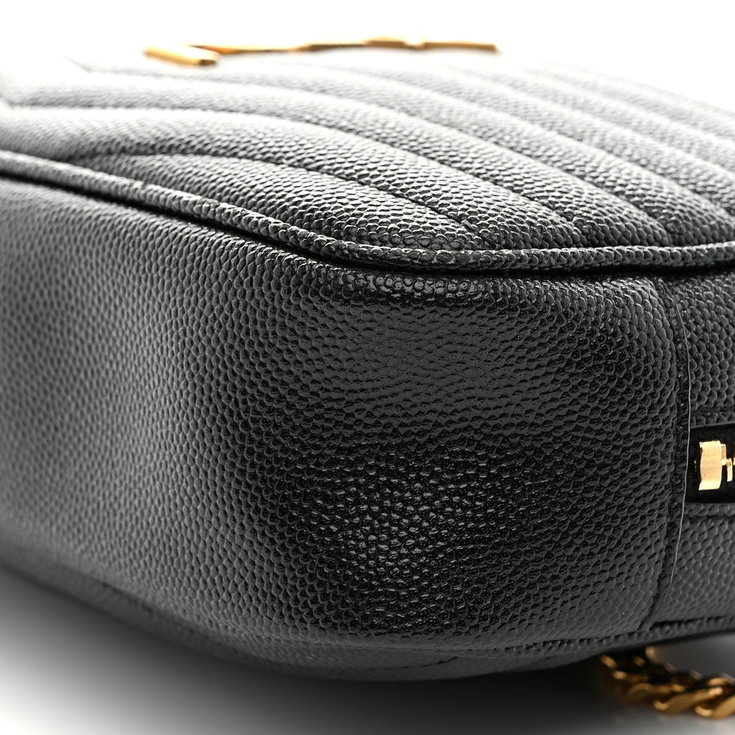 Saint Laurent Grain De Poudre Matelasse Monogram Mini Lou Camera Bag Black 10 of 10