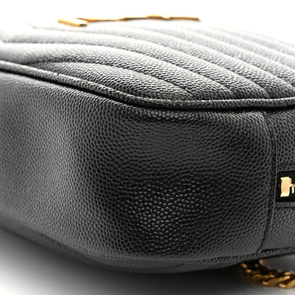 Saint Laurent Grain De Poudre Matelasse Monogram Mini Lou Camera Bag Black 10 of 10