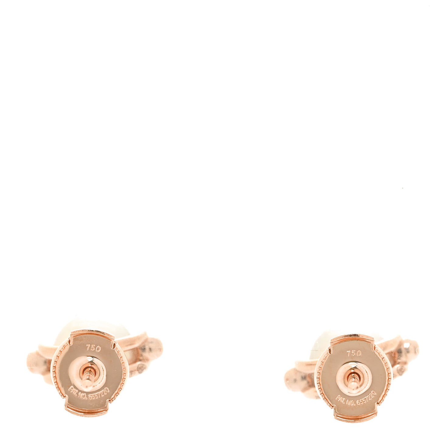 18K Rose Gold Pearl PM Chandra Earrings