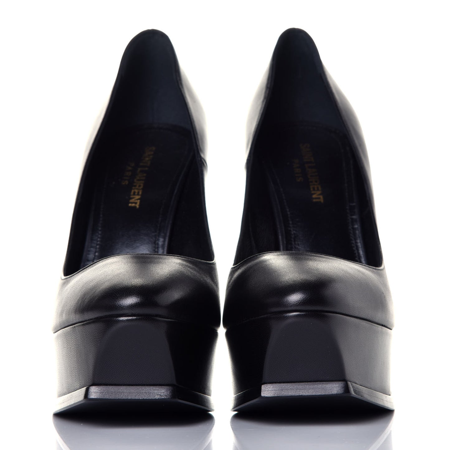 Calfskin Tripon Tribute 105 Pumps 38 Black